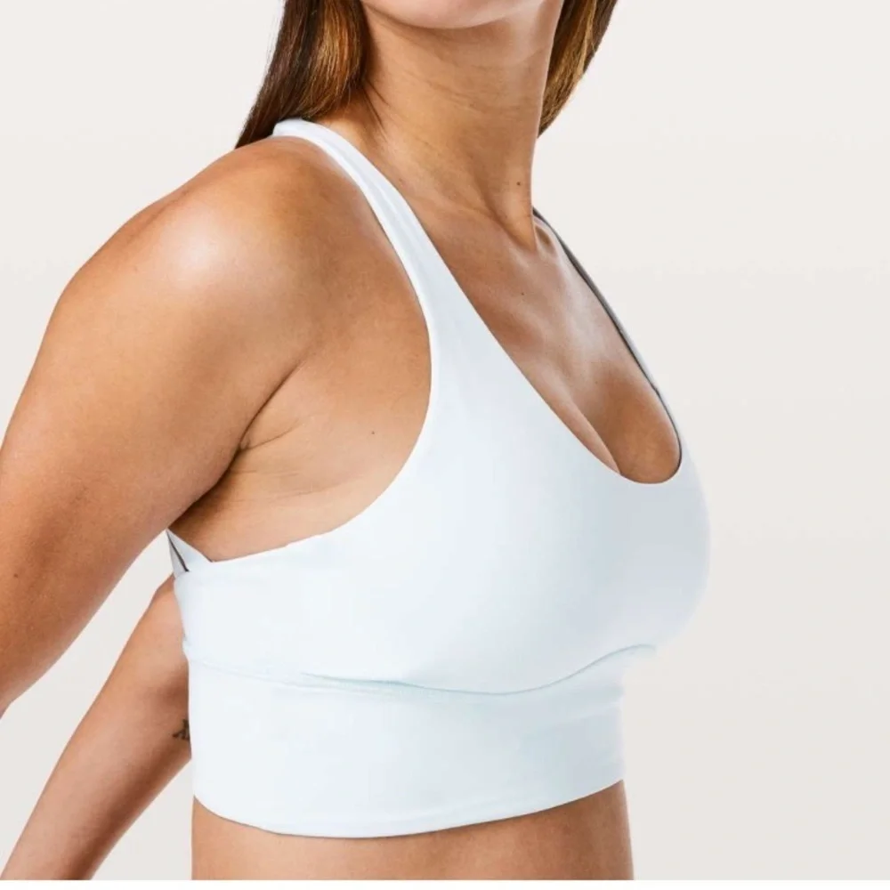 Lululemon Free To Be Moved Bra Sheer Blue Size 4 Athleisure Sporty